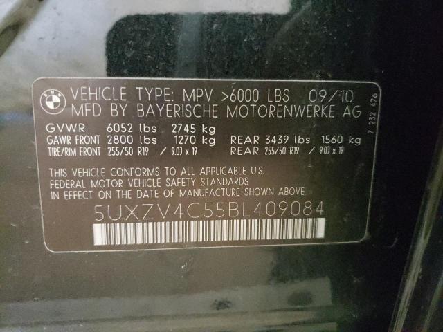 Photo 10 from auction – 2011 BMW X5 XDRIVE3 with VIN 5UXZV4C55BL409084