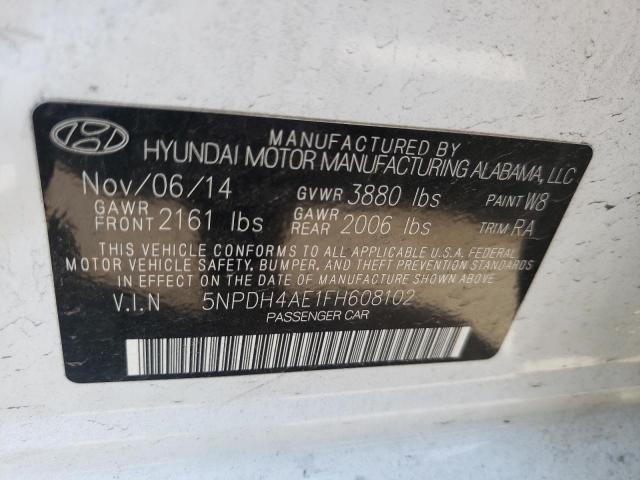 Photo 10 from auction – 2015 HYUNDAI ELANTRA SE with VIN 5NPDH4AE1FH608102