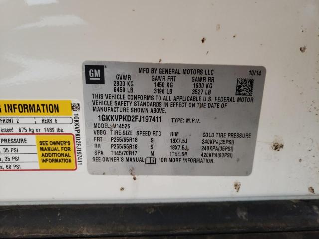 Photo 10 from auction – 2015 GMC ACADIA SLE with VIN 1GKKVPKD2FJ197411