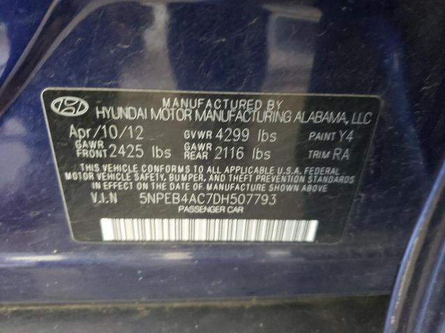 Photo 10 from auction – 2013 HYUNDAI SONATA GLS with VIN 5NPEB4AC7DH507793
