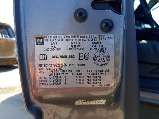 Photo 10 from auction – 2007 GMC NEW SIERRA with VIN 3GTEC14X77G202656