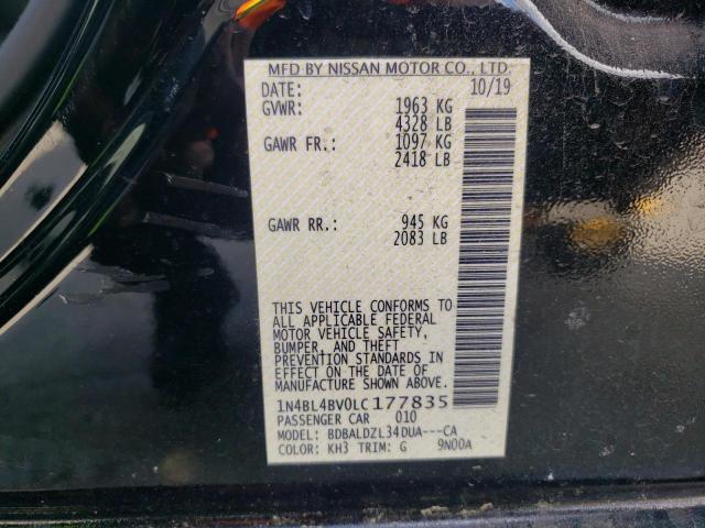 Photo 10 from auction – 2020 NISSAN ALTIMA S with VIN 1N4BL4BV0LC177835
