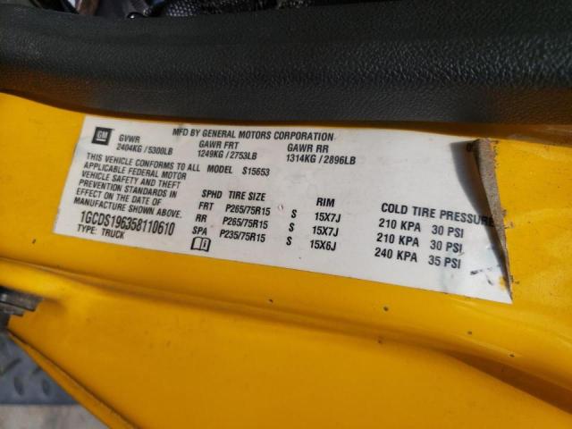 Photo 10 from auction – 2005 CHEVROLET COLORADO with VIN 1GCDS196358110610