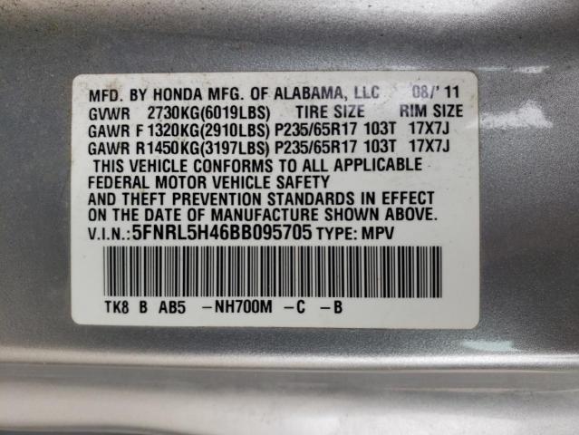 Photo 10 from auction – 2011 HONDA ODYSSEY EX with VIN 5FNRL5H46BB095705