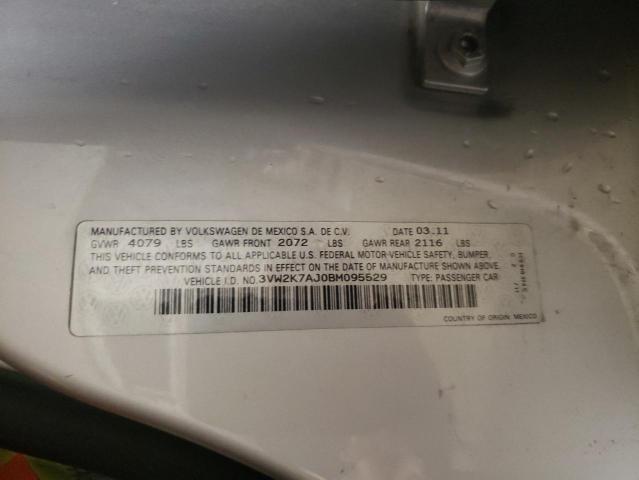 Photo 10 from auction – 2011 VOLKSWAGEN JETTA BASE with VIN 3VW2K7AJ0BM095529