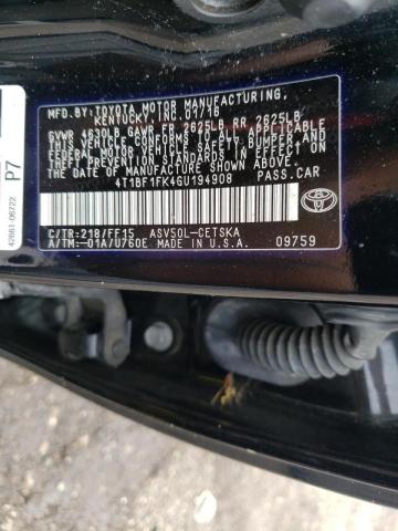 Photo 10 from auction – 2016 TOYOTA CAMRY LE with VIN 4T1BF1FK4GU194908