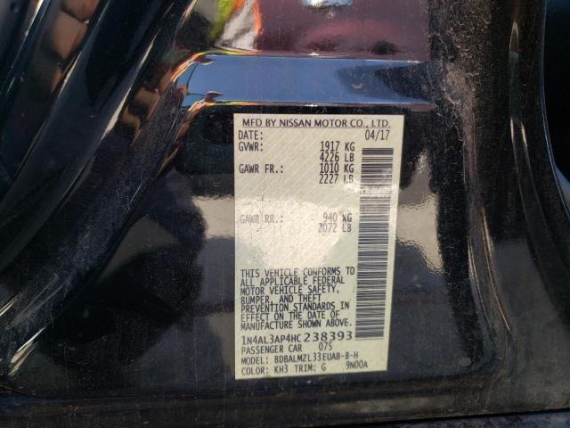 Photo 10 from auction – 2017 NISSAN ALTIMA 2.5 with VIN 1N4AL3AP4HC238393
