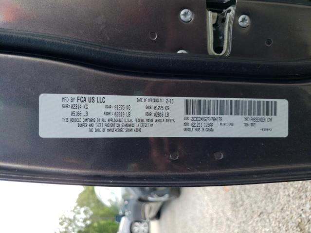 Photo 10 from auction – 2015 DODGE CHARGER SX with VIN 2C3CDXHG7FH784178