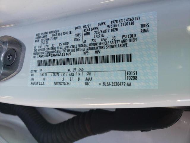 Photo 10 from auction – 2021 FORD ESCAPE S with VIN 1FMCU0F69MUA33165