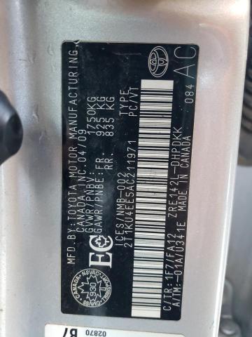 Photo 10 from auction – 2010 TOYOTA COROLLA MA with VIN 2T1KU4EE5AC211971