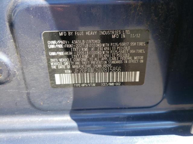Foto 10 de la subasta – 2013 SUBARU XV CROSSTR con VIN JF2GPAWC5D2815856