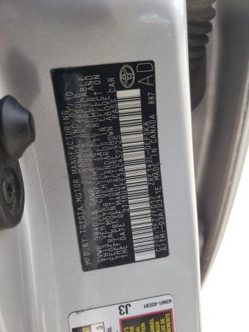 Photo 10 from auction – 2010 TOYOTA COROLLA BA with VIN 2T1BU4EE3AC457725