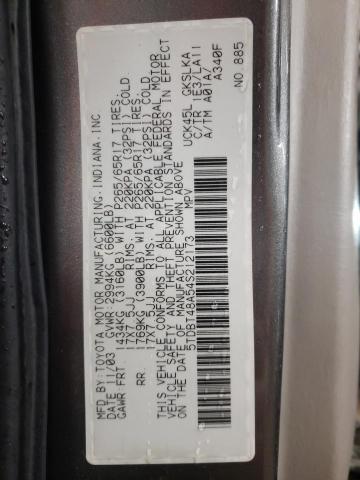 Photo 10 from auction – 2004 TOYOTA SEQUOIA LI with VIN 5TDBT48A54S212173