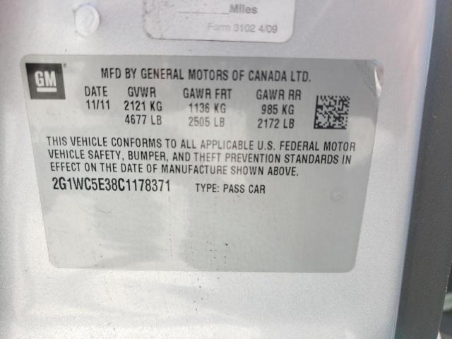 Photo 10 from auction – 2012 CHEVROLET IMPALA LTZ with VIN 2G1WC5E38C1178371
