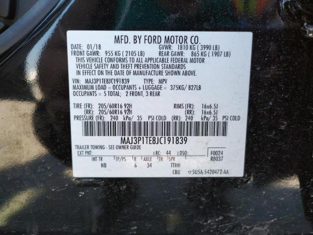 Photo 10 from auction – 2018 FORD ECOSPORT S with VIN MAJ3P1TE8JC191839
