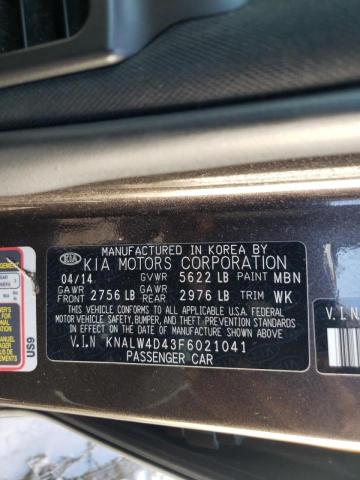 Photo 10 from auction – 2015 KIA K900 with VIN KNALW4D43F6021041
