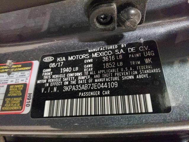 Photo 10 from auction – 2018 KIA RIO EX with VIN 3KPA35AB7JE044109