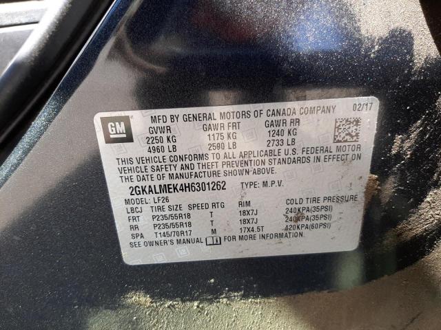 Photo 10 from auction – 2017 GMC TERRAIN SL with VIN 2GKALMEK4H6301262