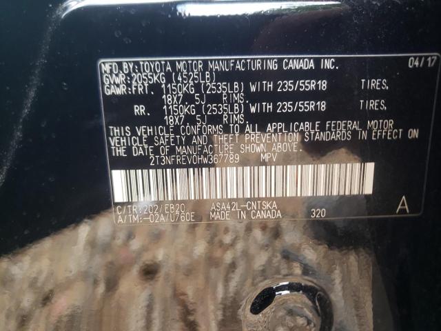 Photo 10 from auction – 2017 TOYOTA RAV4 SE with VIN 2T3NFREV0HW367789