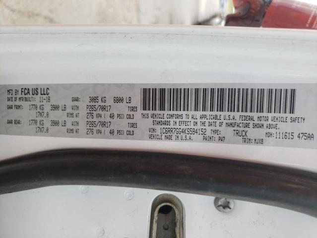 Photo 10 from auction – 2019 RAM 1500 CLASS with VIN 1C6RR7GG4KS584152