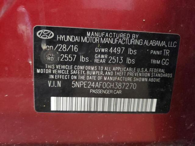 Photo 10 from auction – 2016 HYUNDAI SONATA SE with VIN 5NPE24AF0GH387270
