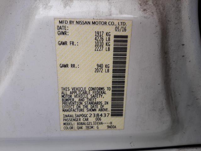 Photo 10 from auction – 2016 NISSAN ALTIMA 2.5 with VIN 1N4AL3AP0GC238437
