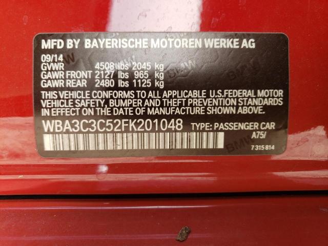 Photo 10 from auction – 2015 BMW 320 I XDRI with VIN WBA3C3C52FK201048