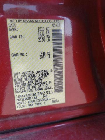 Photo 10 from auction – 2013 NISSAN ALTIMA 2.5 with VIN 1N4AL3AP1DC292311
