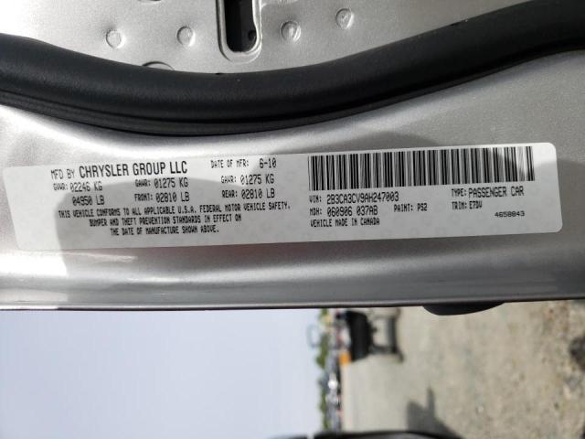 Photo 10 from auction – 2010 DODGE CHARGER SX with VIN 2B3CA3CV9AH247003