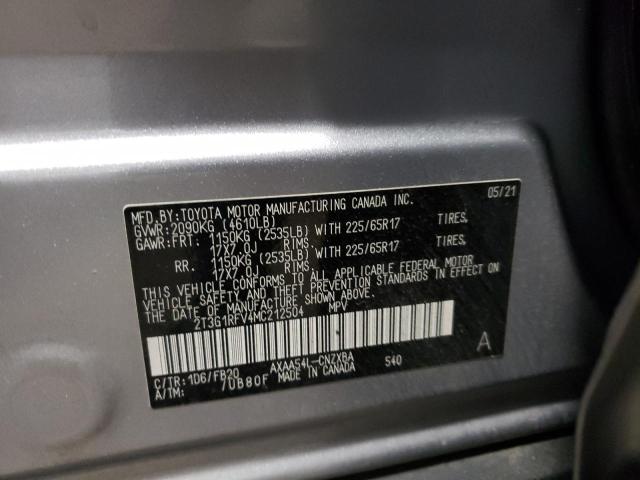 Photo 10 from auction – 2021 TOYOTA RAV4 LE with VIN 2T3G1RFV4MC212504