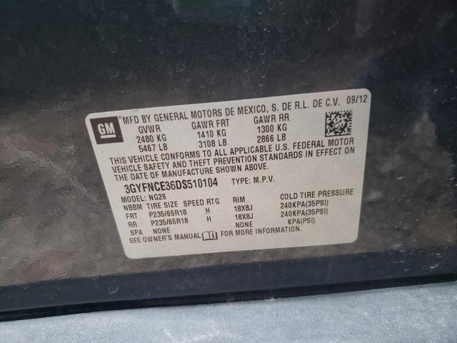 Photo 10 from auction – 2013 CADILLAC SRX LUXURY with VIN 3GYFNCE36DS510104