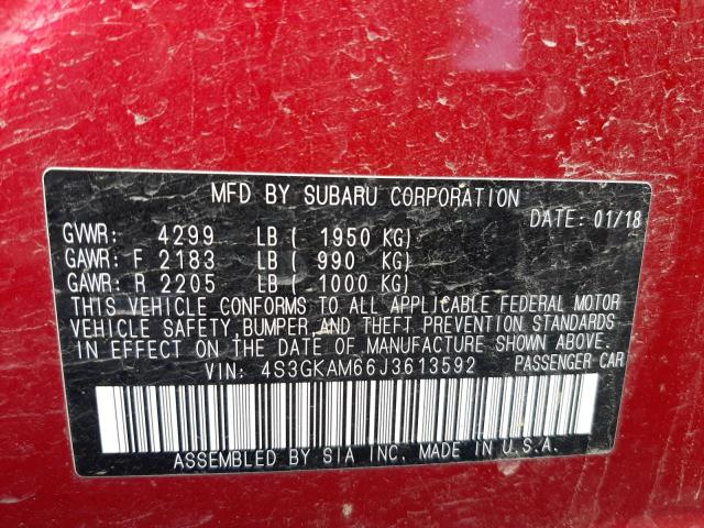 Photo 10 from auction – 2018 SUBARU IMPREZA SP with VIN 4S3GKAM66J3613592