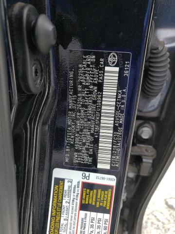Photo 10 from auction – 2015 TOYOTA CAMRY LE with VIN 4T1BF1FK0FU108962