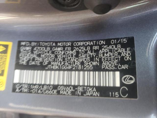Photo 10 from auction – 2015 LEXUS ES 350 with VIN JTHBK1GG4F2181255