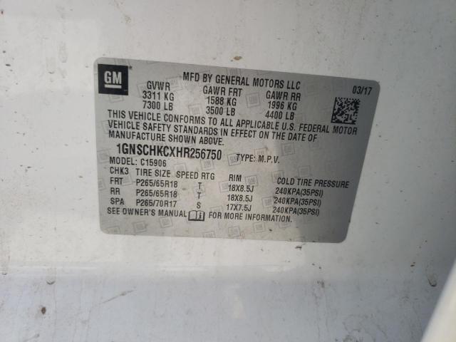 Photo 10 from auction – 2017 CHEVROLET SUBURBAN C with VIN 1GNSCHKCXHR256750