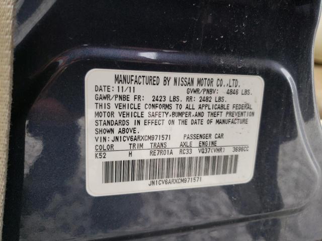 Photo 10 from auction – 2012 INFINITI G37 with VIN JN1CV6ARXCM971571