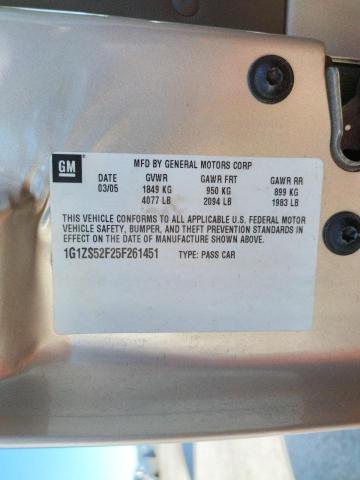 Photo 10 from auction – 2005 CHEVROLET MALIBU with VIN 1G1ZS52F25F261451