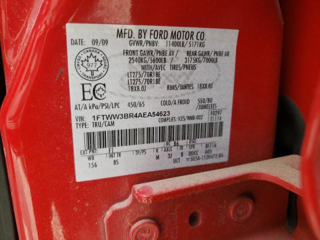 Photo 10 from auction – 2010 FORD F350 SUPER with VIN 1FTWW3BR4AEA54623