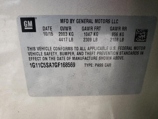 Photo 10 from auction – 2016 CHEVROLET MALIBU LIM with VIN 1G11C5SA7GF168569
