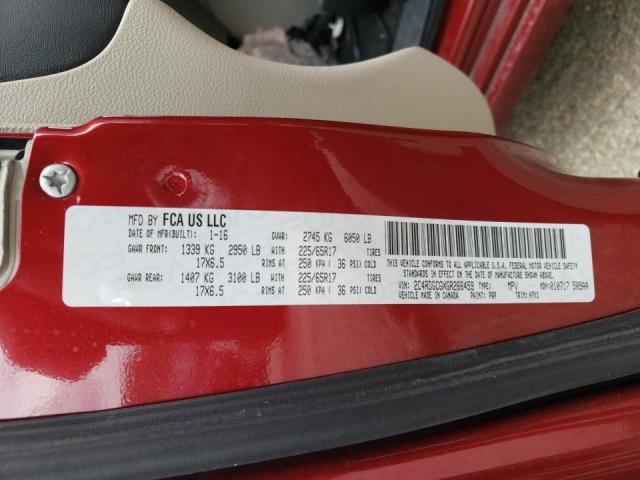 Photo 10 from auction – 2016 DODGE GRAND CARA with VIN 2C4RDGCGXGR266459