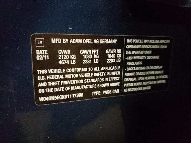 Photo 10 from auction – 2011 BUICK REGAL CXL with VIN W04GN5ECXB1117396