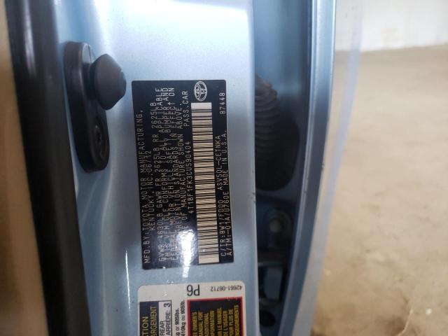 Photo 10 from auction – 2012 TOYOTA CAMRY BASE with VIN 4T1BF1FK3CU590404