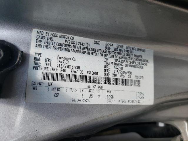 Photo 10 from auction – 2014 FORD FOCUS SE with VIN 1FADP3F24EL362450
