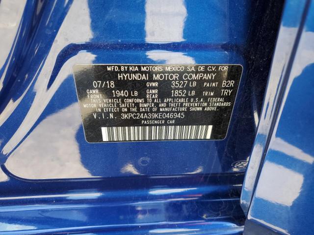 Photo 10 from auction – 2019 HYUNDAI ACCENT SE with VIN 3KPC24A39KE046945