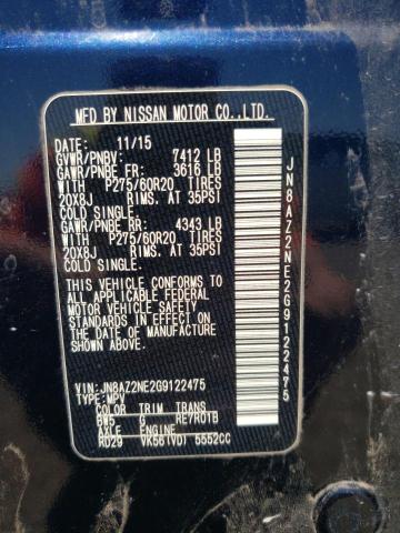 Photo 10 from auction – 2016 INFINITI QX80 with VIN JN8AZ2NE2G9122475