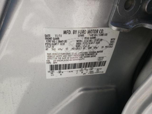 Photo 10 from auction – 2012 FORD EDGE SE with VIN 2FMDK3GC4CBA59371