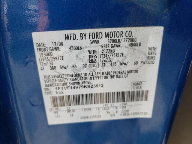 Photo 10 from auction – 2009 FORD F150 with VIN 1FTVF14V79KB23912