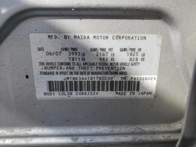 Photo 10 from auction – 2008 MAZDA 3 HATCHBAC with VIN JM1BK344181780209