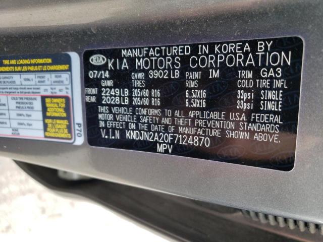 Photo 10 from auction – 2015 KIA SOUL with VIN KNDJN2A20F7124870