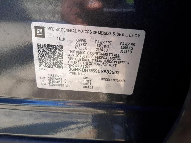 Photo 10 from auction – 2020 CHEVROLET BLAZER 2LT with VIN 3GNKBHRS9LS583503